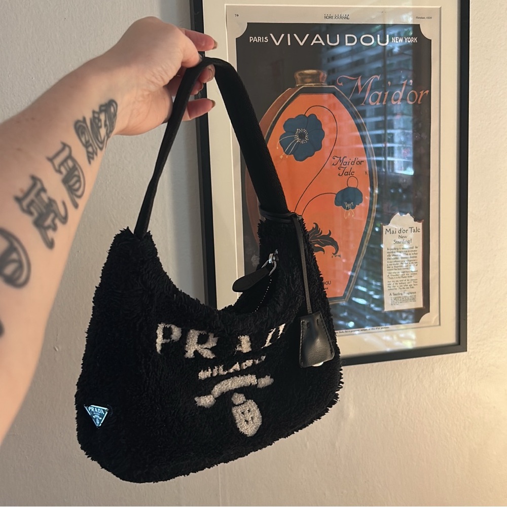 Prada reedition terry black bag